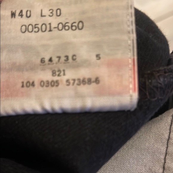 Levi's Black Straight Jeans - Picture 7 of 8